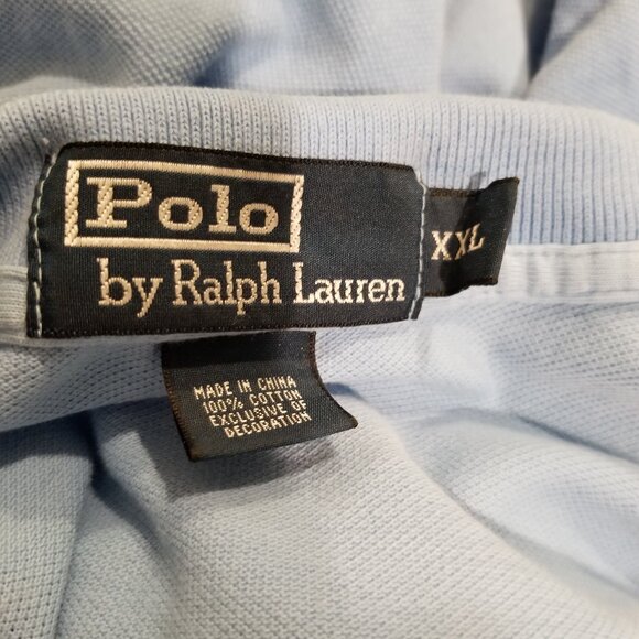 Polo Ralph Lauren Light Blue Short Sleeve Polo Shirt - Size 2XL XXL, Preppy - Picture 6 of 7